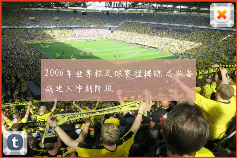 2006年世界杯足球赛程揭晓 各队备战进入冲刺阶段